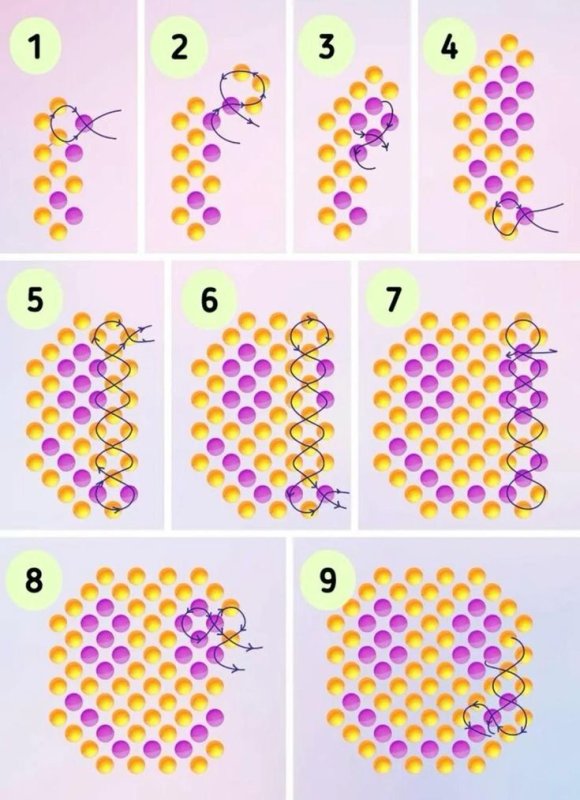Схема колечек из бисера легкие