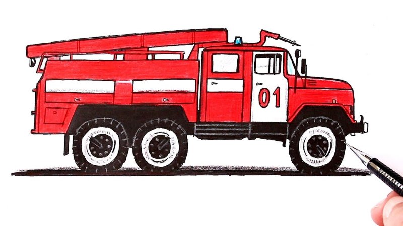 ЗИЛ 131 пожарный сбоку