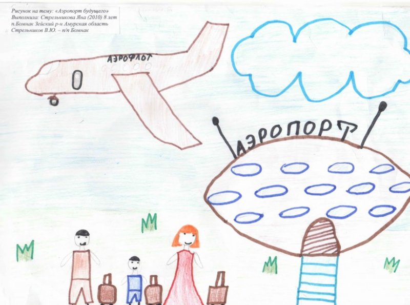Аэропорт будущего рисунок