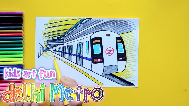Метро рисунок