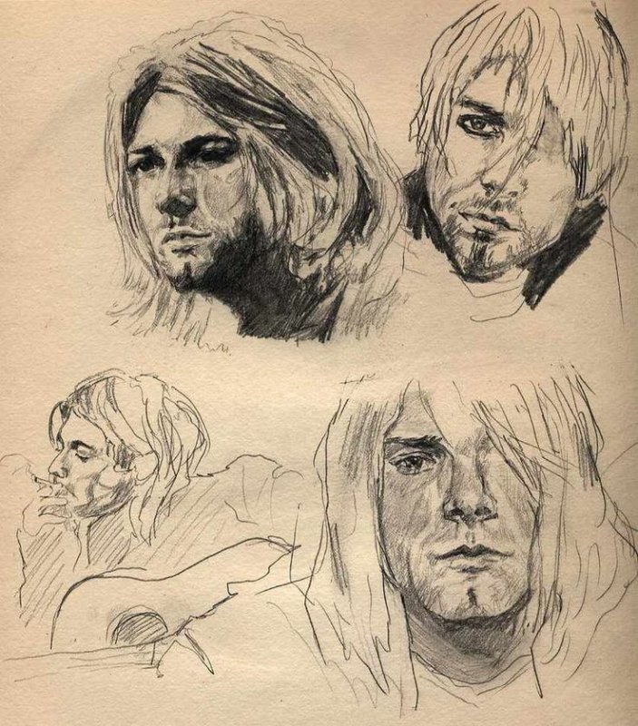 Курт Кобейн рисунок