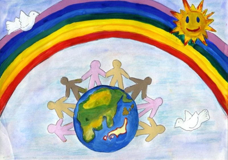 Рисунок на тему миру мир