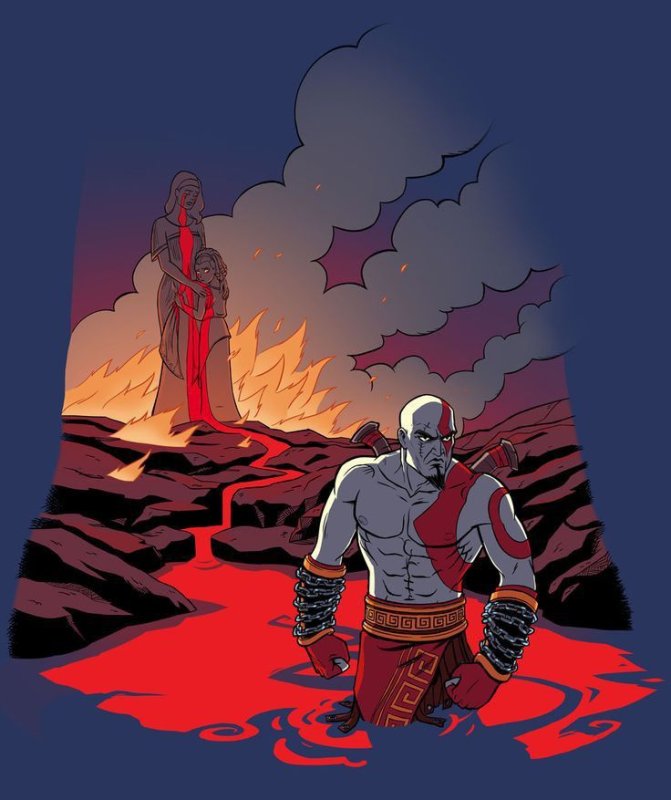 Кратос God of War Art