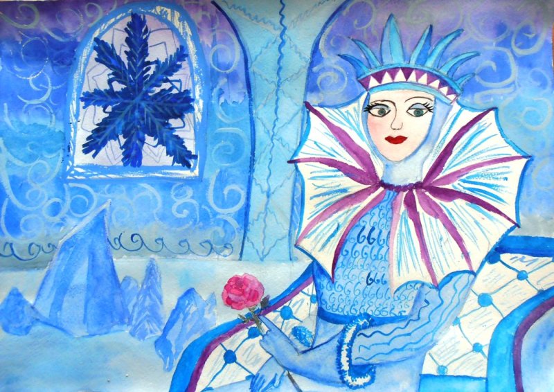 Снежная Королева рисунки детей к сказке