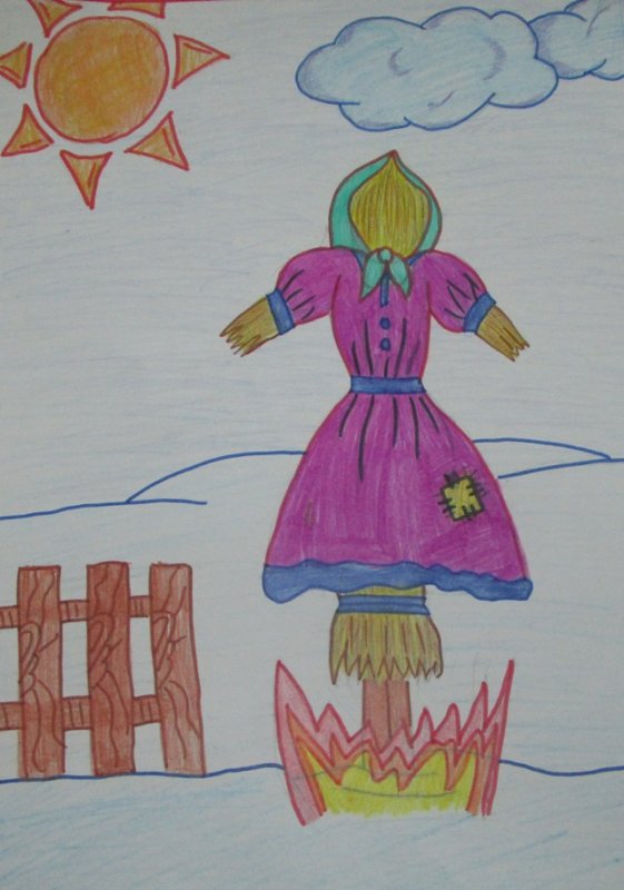 Масленица рисунки для срисовки