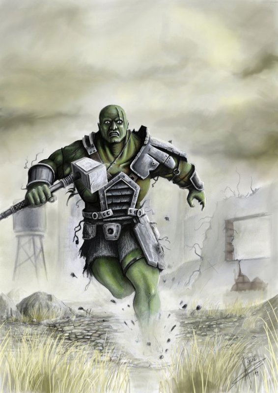 Fallout супермутант арт
