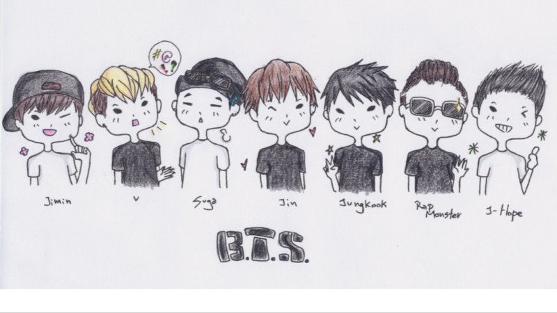 BTS картинки для срисовки
