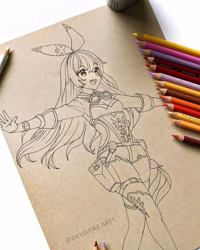 сяо геншин скетч