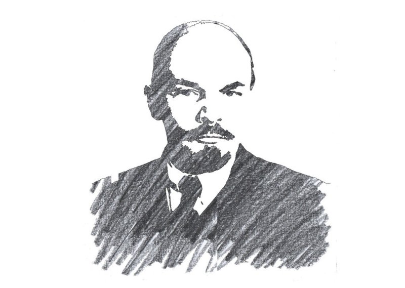 Портрет Ленина карандашом