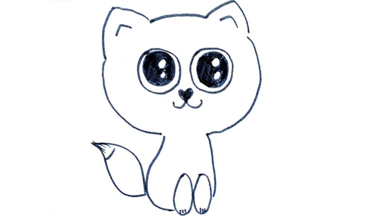 Котенок для детей легкие