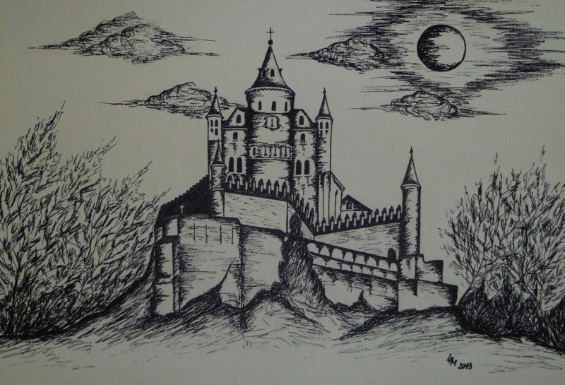 Замок рисунок