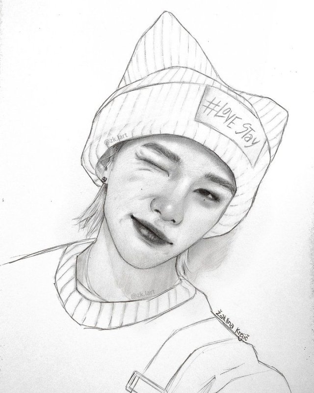 Stray Kids рисунки Хёнджина