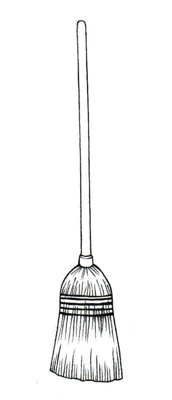 Метла раскраска для детей