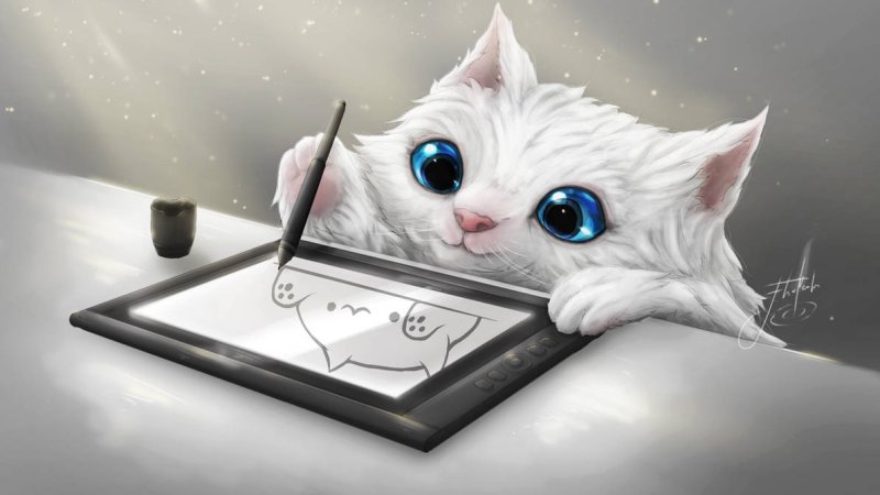 милые котики рисунки