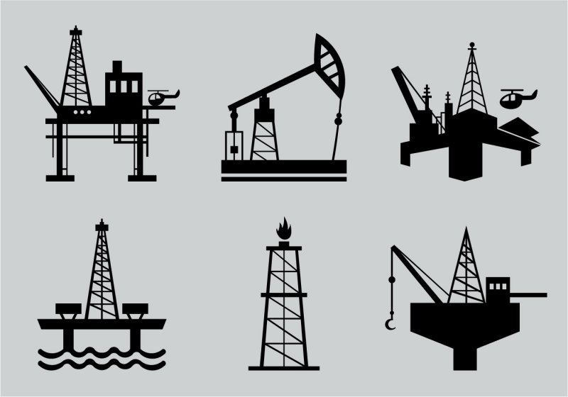 Нефтяная вышка вектор