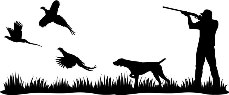 силуэты охотников