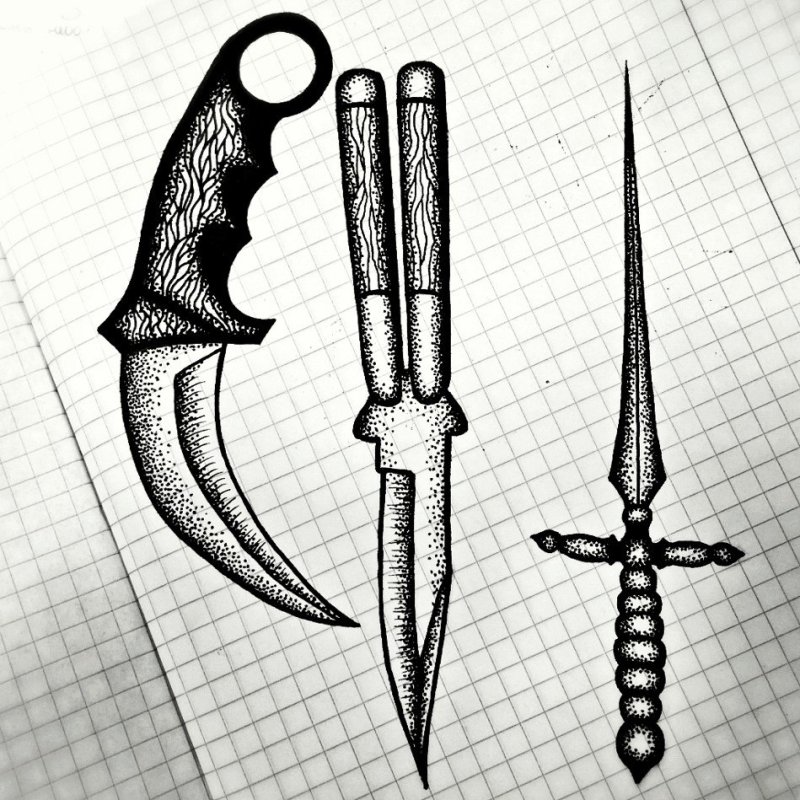 ножи эскизы