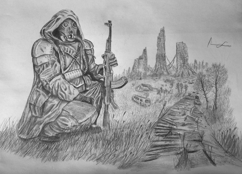 Сталкер рисунки
