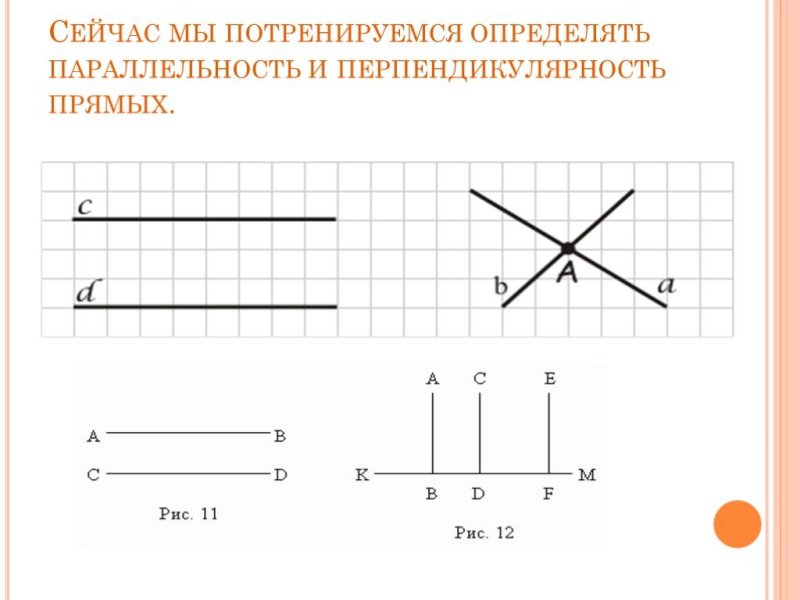 Параллельных и перпендикулярных прямых,