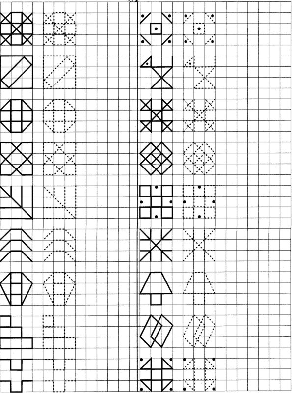 Орнаменты по клеточкам в тетради для детей