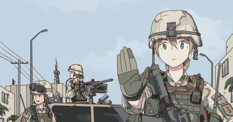 Аниме военные девушки