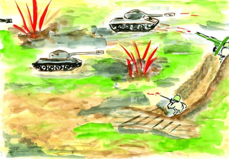 Рисунок на военную тематику