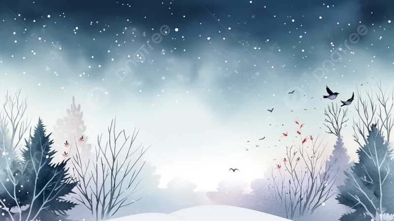 Картинки для сцены снег 4к