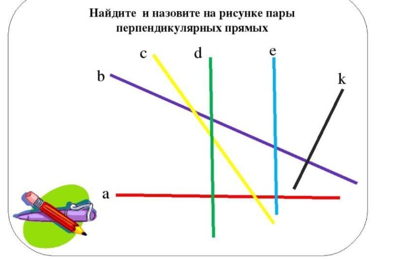 Рисунок на тему перпендикулярные прямые