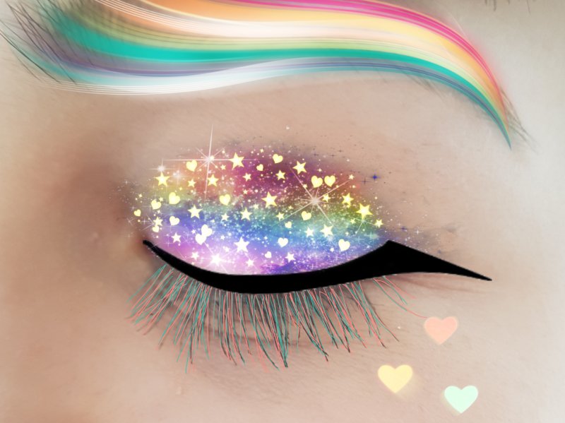 Радуга и блёстки