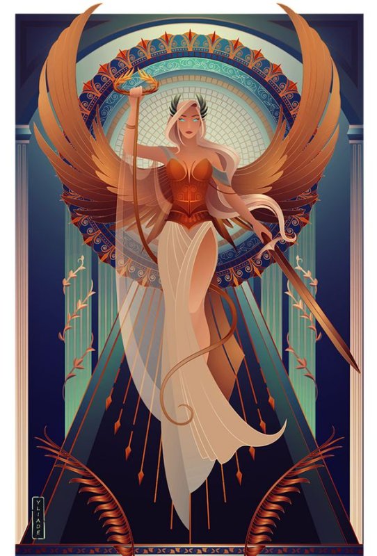 Yliade illustrations боги