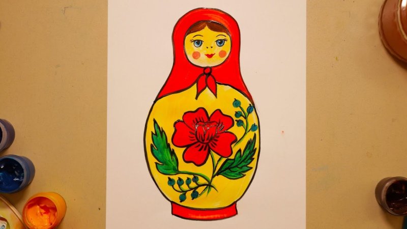 Полхов-Майданская роспись Матрешка