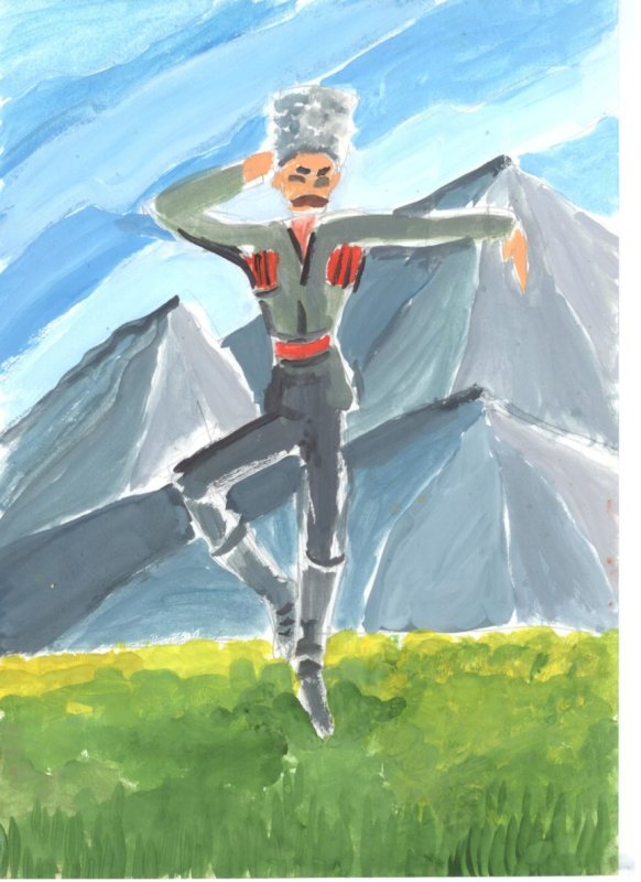 Джигит рисунок для детей