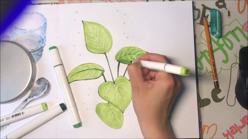 Рисование маркерами для скетчинга