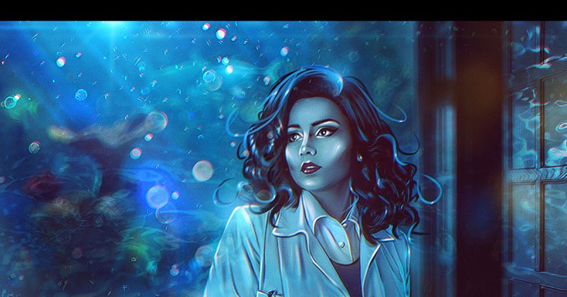 девушка ученый арт