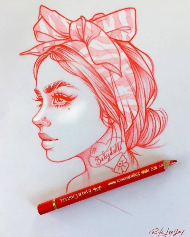 Rik Lee рисунки девушки