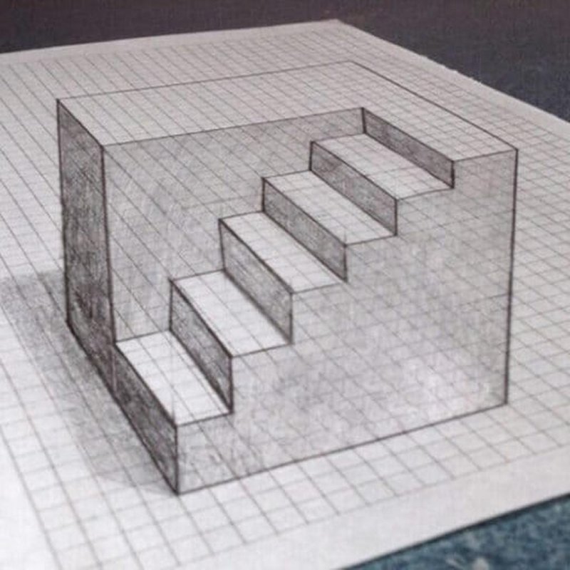 3д рисунки в клетку