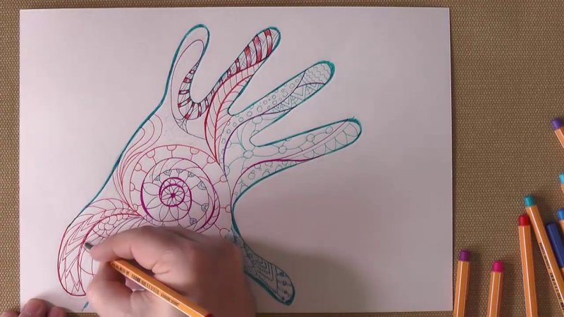 Рисование гелевыми ручками