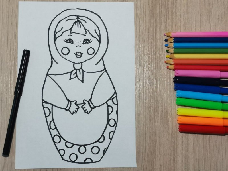 Матрешка рисунок