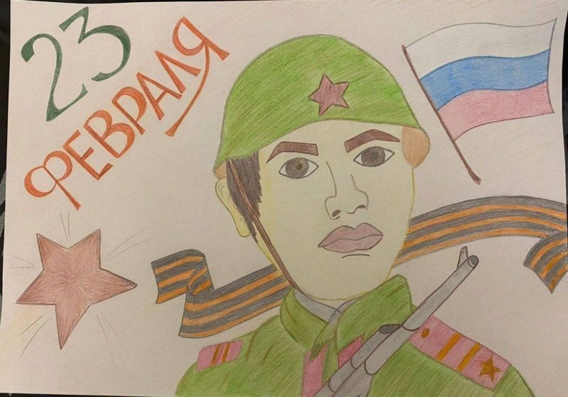 Рисунки ко Дню защитника Отечества для школьников