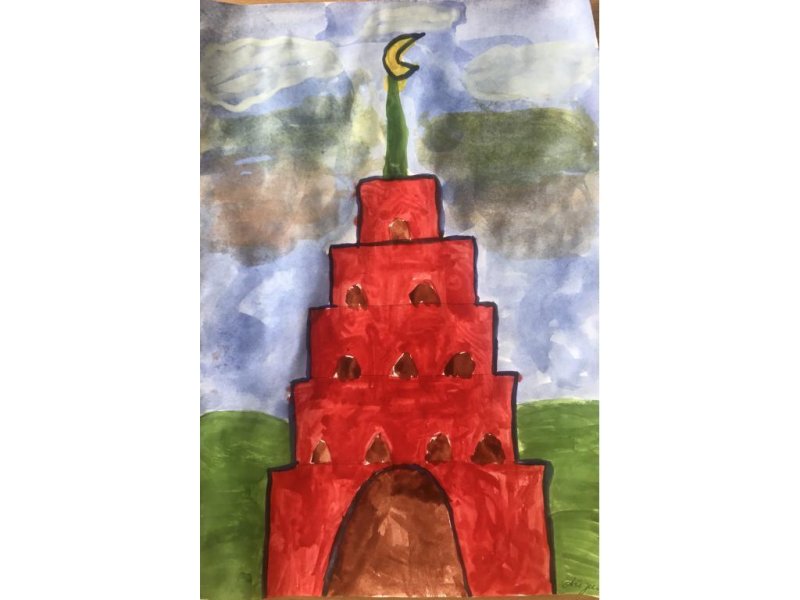 Башня Сююмбике нарисовать