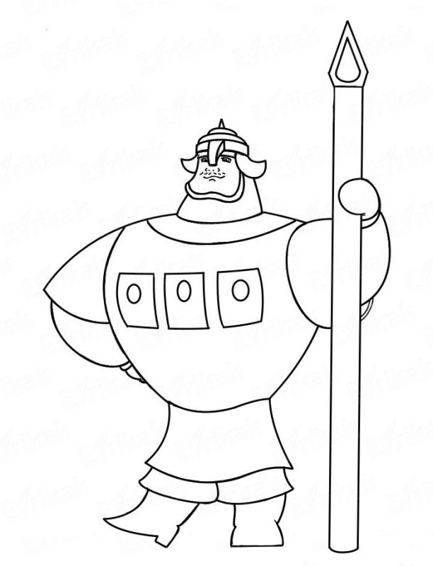 рисунок богатыря добрыня никитич