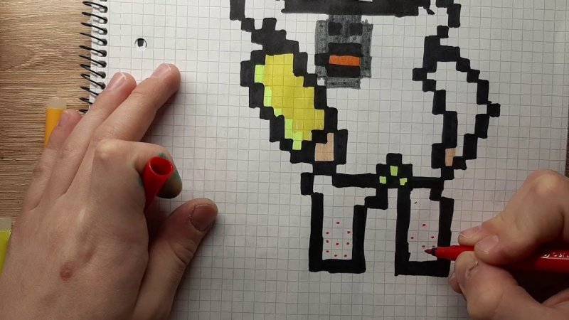 Рисунки по клеточкам Леон