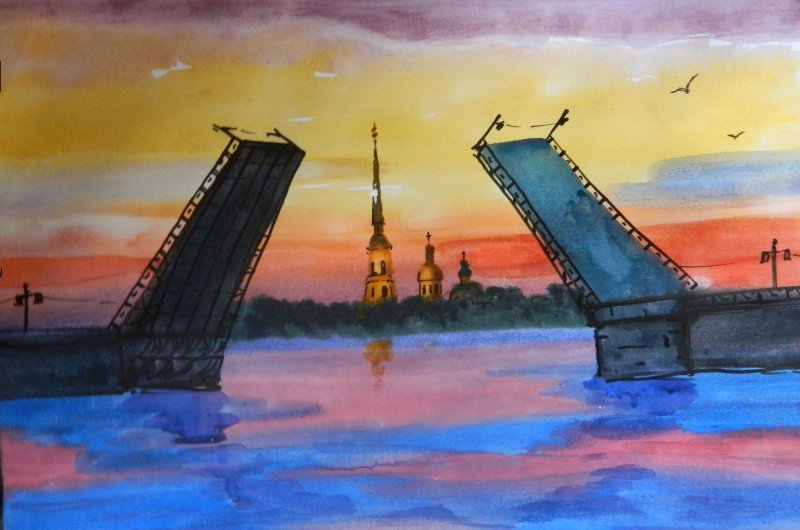 Петропавловская крепость и разводные мосты