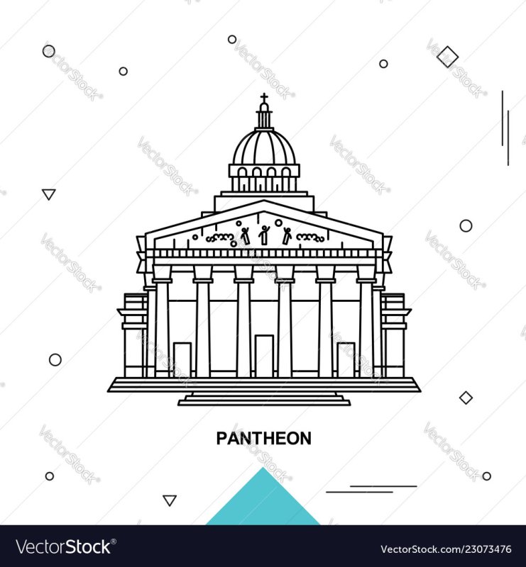Пантеон рисунок карандашом