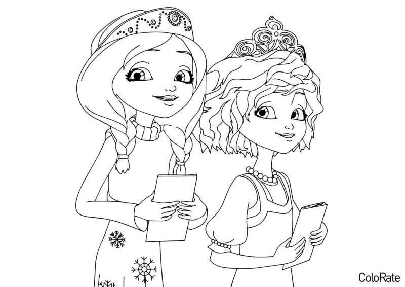 раскраска из мультика царевны