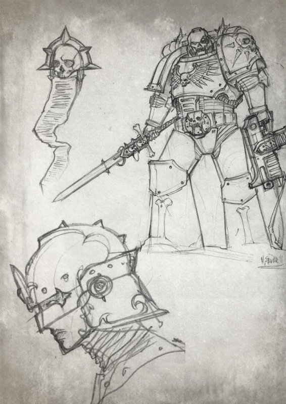 Шлем космодесантника Warhammer