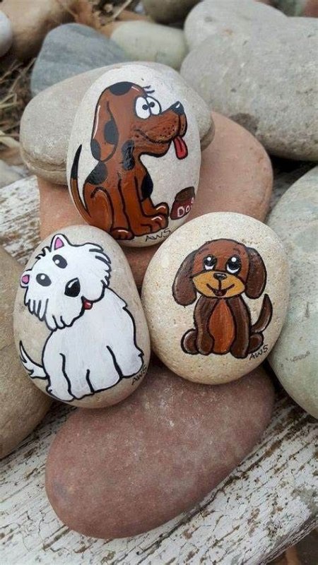 Рисование на камешках