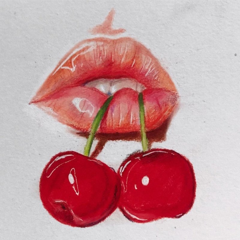 Красивые губы рисунок