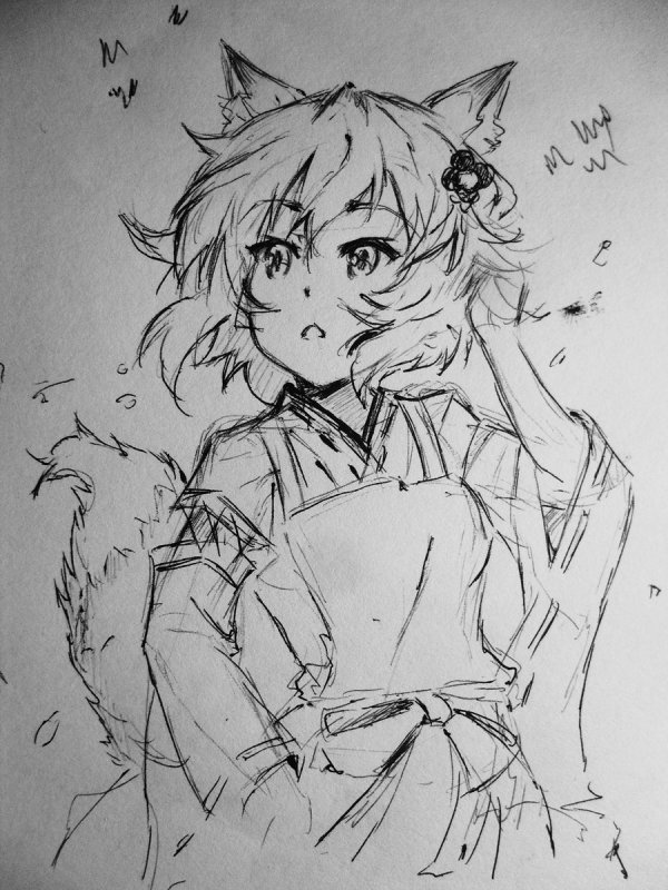 Аниме Сэнко Сан черно белая