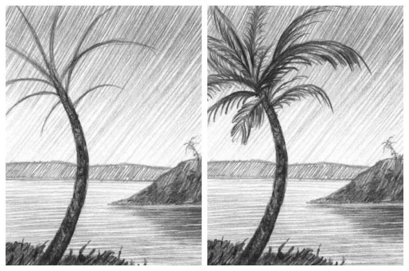 Рисование пейзажа карандашом